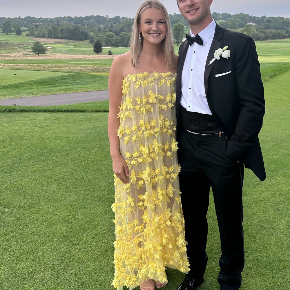 Anthropologie Helsi Athena Strapless Midi Gown